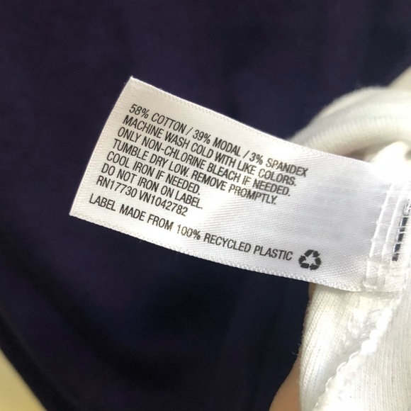 2 Deep Purple/White a new day tank tops tees Excellent Condition - Picture 7 of 9